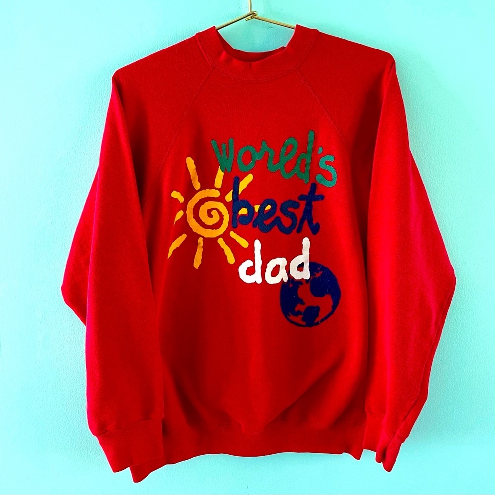 Vintage World’s Best Dad Sweatshirt 90s VTG Crewneck pullover